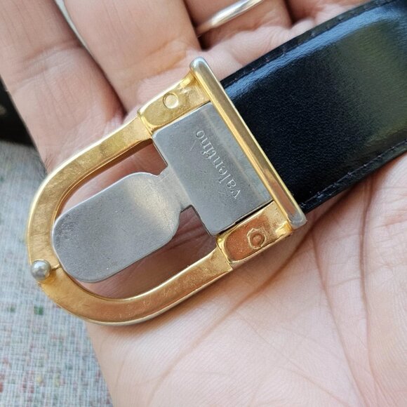 Vintage Valentino Belt Dark Brown Genuine Leather Unisex Waistband Made in Italy main image 9